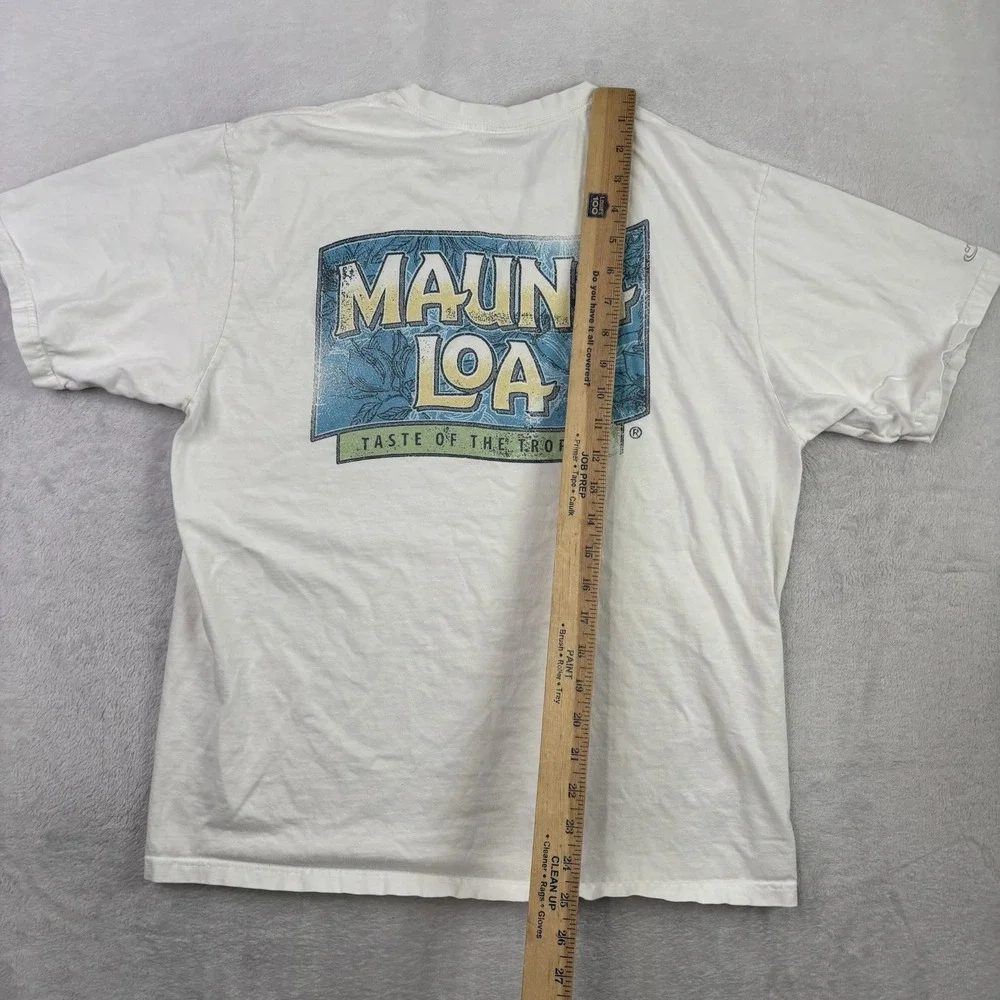 Crazy Shirts Mauna Loa Taste of the Tropics White SS Graphic Shirt Men's Medium